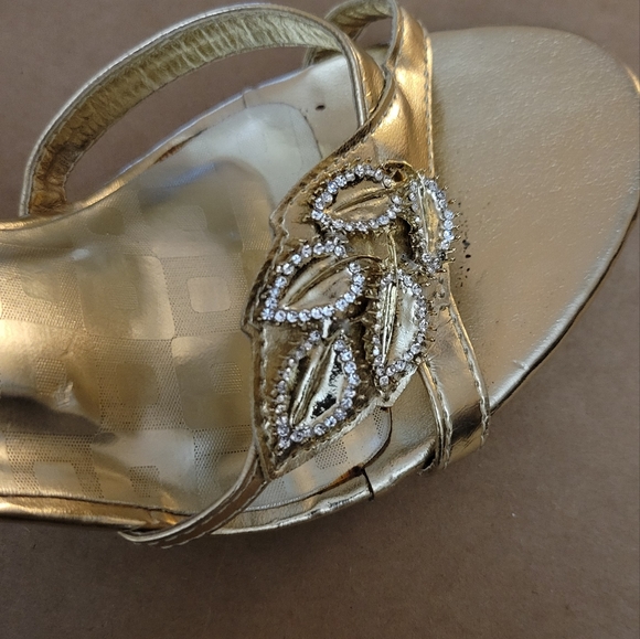 Gold Rhinestone Heels - Picture 3 of 11